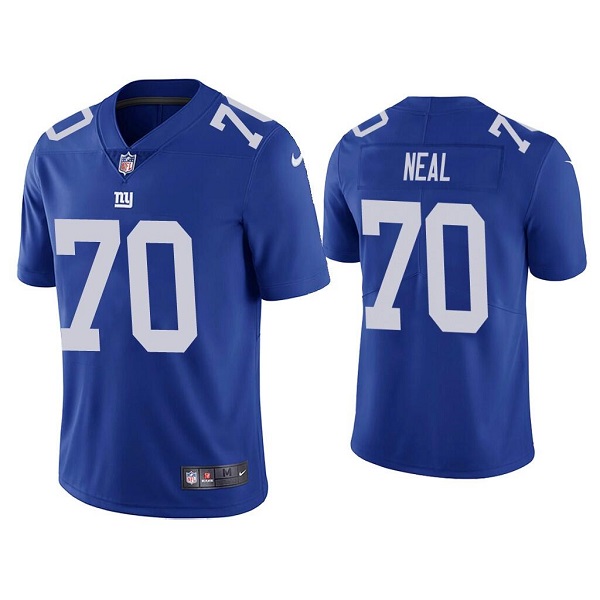 Men's New York Giants #70 Evan Neal Blue Vapor Untouchable Limited Stitched NFL Jersey